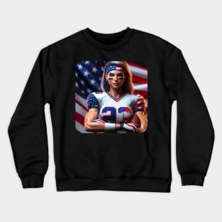 American Woman NFL Football Player #25 Crewneck Sweatshirt